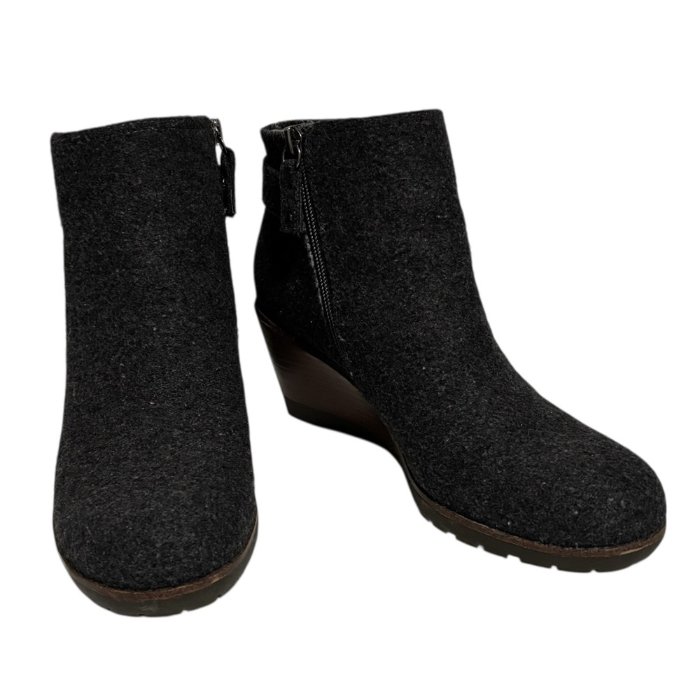 Dr. Scholls- “Noelle” Gray Felt Wedge Ankle Boots – Size‎ 7 - 2.5” Wedge Heel S4 - Picture 3 of 12